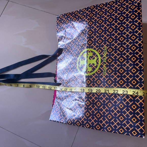 Tory Burch Blue and Orange Geometric Shopping Bag - Picture 7 of 13